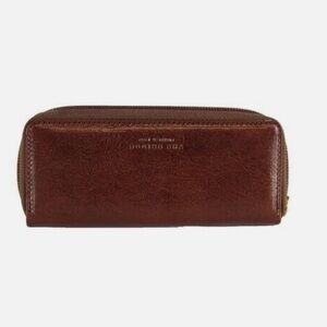 The Bridge Story Key Case Brown Leather Zip Closure, NIB!